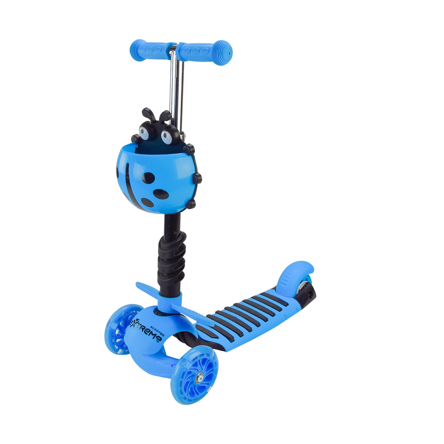 Дитячий самокат Shantou Jinxing Scooter триколісний, зі світлом, від 3 років, синій (SC2501)